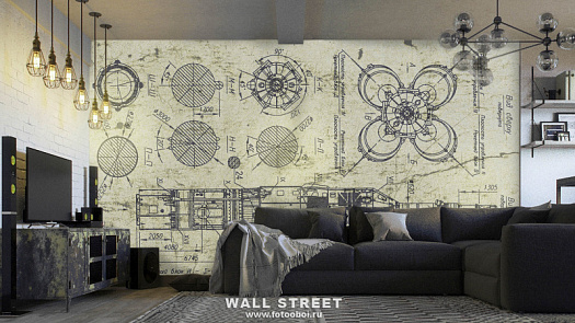 Фотообои в интерьере артикул Induction 17, INDUCTION, Wall street Фотообои в интерьере артикул Induction 17, INDUCTION, Wall street