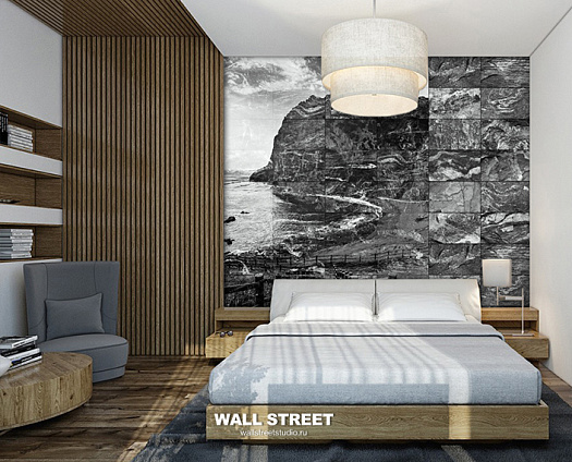 Фотообои в интерьере артикул Grayscale 9, GRAYSCALE, Wall street